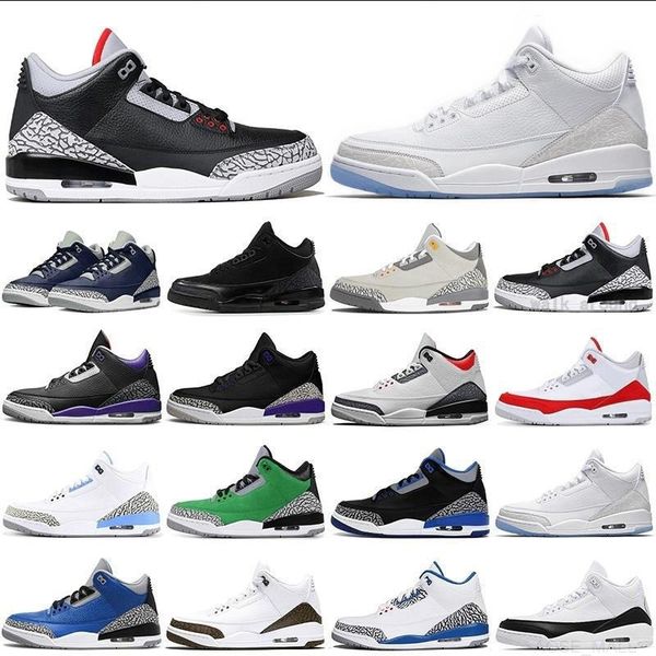 

jumpman 3s men basketball shoes 3 racer blue mocha court purple white black cat midnight navy pure unc woman mens trainers sports sneskers