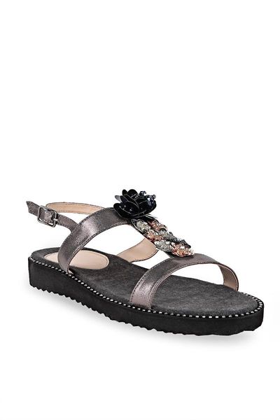 

sandals women's platinum color motif, Black