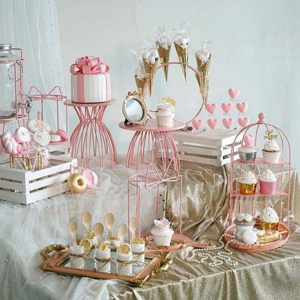 

other festive & party supplies pink cake stands home decoration storage racks resin trays dessert tools outdoor gender reveal baby girl birt