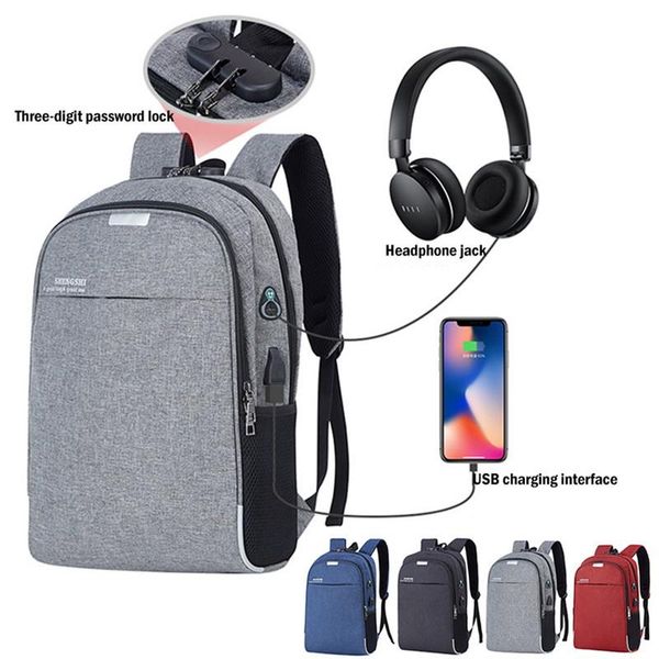 

school bags college style password lock backpacks teenager student lapwaterproof travel backpack mochila negra
