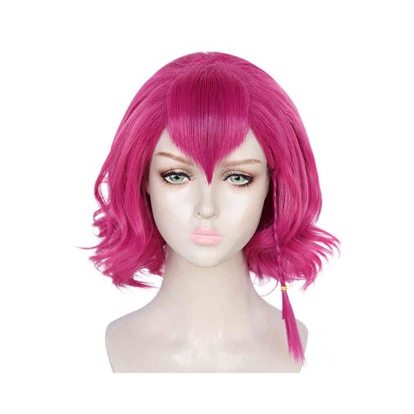 

anime danganronpa v3 kazuichi souda cosplay hairwear style short shocking pink wig+wig cap, Black
