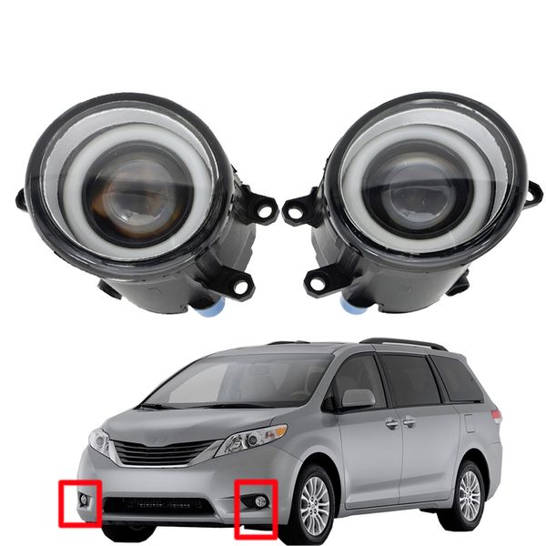 Für Toyota Sienna 2009-2013 2016-2018 nebel licht LED DRL Auto Zubehör scheinwerfer Styling Objektiv Angel Eye hohe qualität