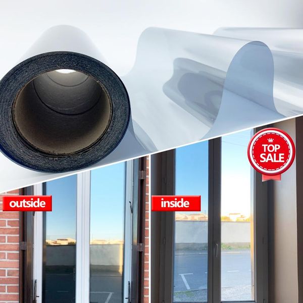 

window stickers 90cm/80cm/70cm summer one-way mirror film anti-uv protect eyes privacy self-adhesive decor shades homes offices
