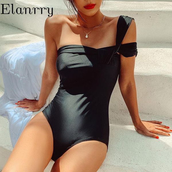 

one-piece suits women one piece swimsuit vintage black swimwear 2021 est swimming suit monokini padded off shoulder beach wear bodysuit