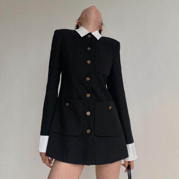 

women's suits & blazers hesapp early autumn design sense detachable suit jacket high of fashion women manteau ternos vestido mid-length, White;black