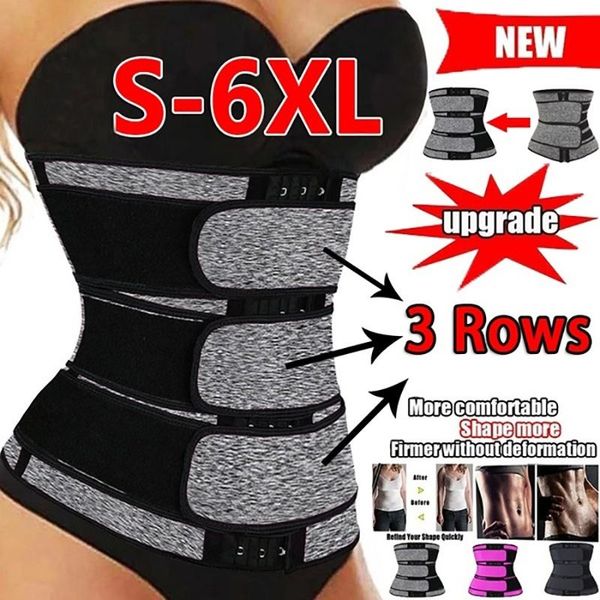 

women's shapers 2021 three trainer belts waist corset neoprene sauna sweat belt body shaper women slimming sheath reducing curve, Black;white