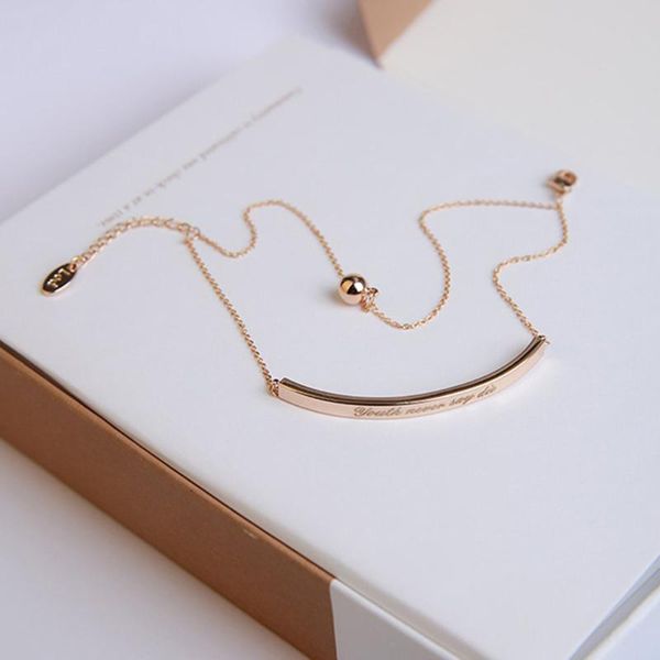 

link, chain korean version simple double layer fine bracelets youth never say die letter bracelet alloy shape, Black