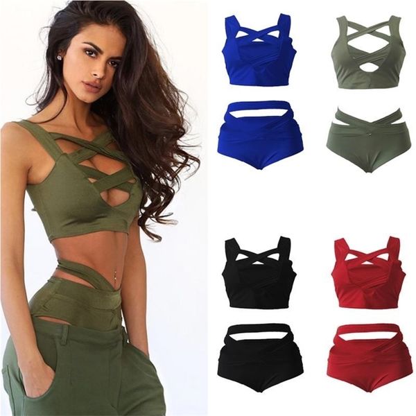 Bikini Kadınlar Mayo Bikini Seksi Biquini Swim Suit Şınav Mayo Kadın Beachwear Yüzme Caz Dans Kostümleri Gece Kulübü 210629