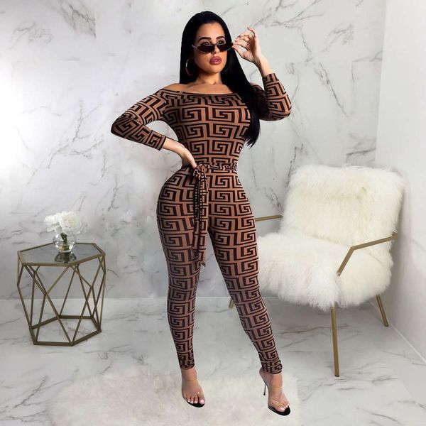 

2021 spring women's new fashion tight butterfly print jumpsuit, White