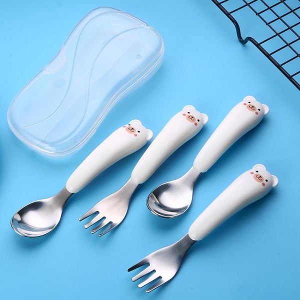 

dinnerware sets children cartoon tableware set baby spoon fork for kids with box