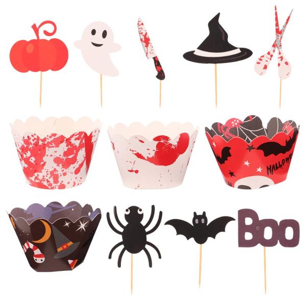 

pans 48pcs theme cake ers pumpkin picks cupcake decor