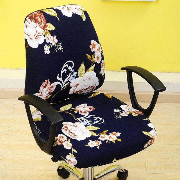 

modern 2pcs/set elastic office computer chair cover armchair back seat stretch rotating lift case without covers