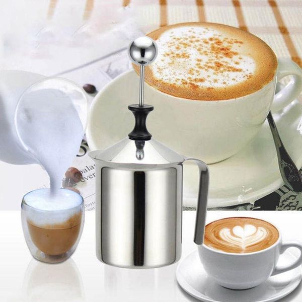 

coffee filters manual milk frother stainless steel foam creamer multifunctional mixer 68ue