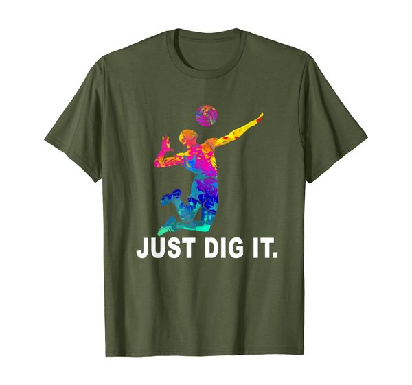 

volleyball t-shirt - just dig it volleyball saying gifts, White;black