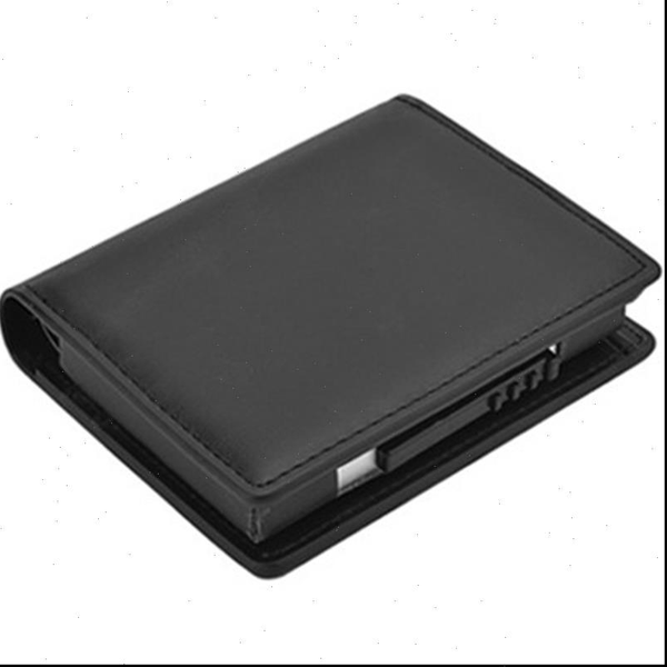 

mens short wallet automatic pop up aluminum alloy card holder anti theft rfid brush magnetic, Red;black