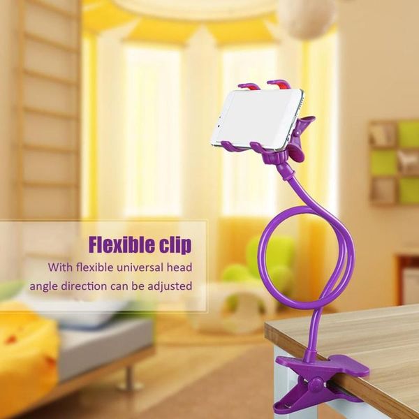 

cell phone mounts & holders universal lazy mobile holder flexible arm clip deskbracket desk