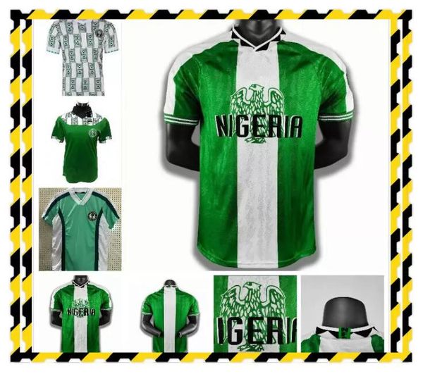 

retro 1996 okocha kanu yekini west babangida amokachi home away soccer jerseys vintage kit classic shirt, Black;yellow