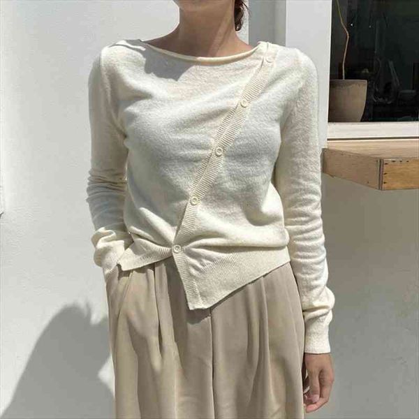 

elegant autumn sweater solid cardigans knitted women sweet vintage retro chic loose all-match sweaters, White;black