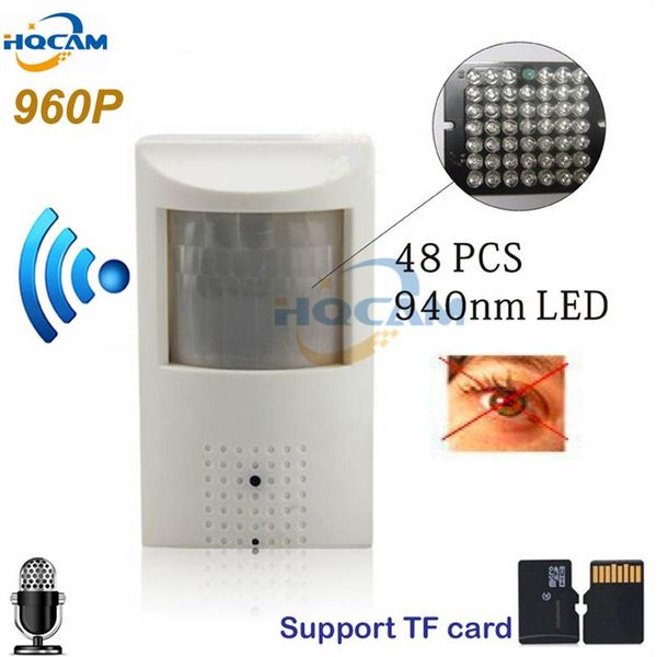 

960p pir style onvif wifi audio ip camera with invisible 940nm ir led, support tf card recording,wifi spot ap cameras