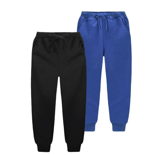 

boys autumn pants 2021 casual trousers solid color children's primary school students sports trend p4274, Blue