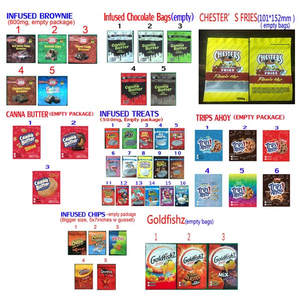

infused cookies chips cereal treats chocolate brownie mylar bags runtz flamin chesters fries canna butter trips ahoy goldfish baked edibles