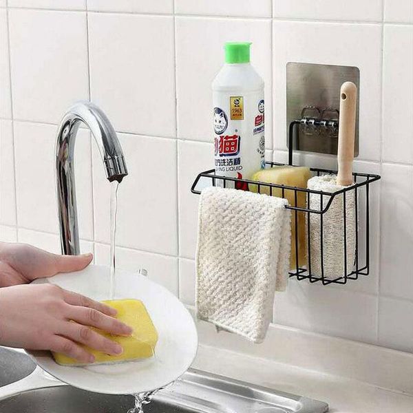 

hooks & rails wrought iron wall shelf holder mount bathroom kitchen hanging basket storage household rack organizer