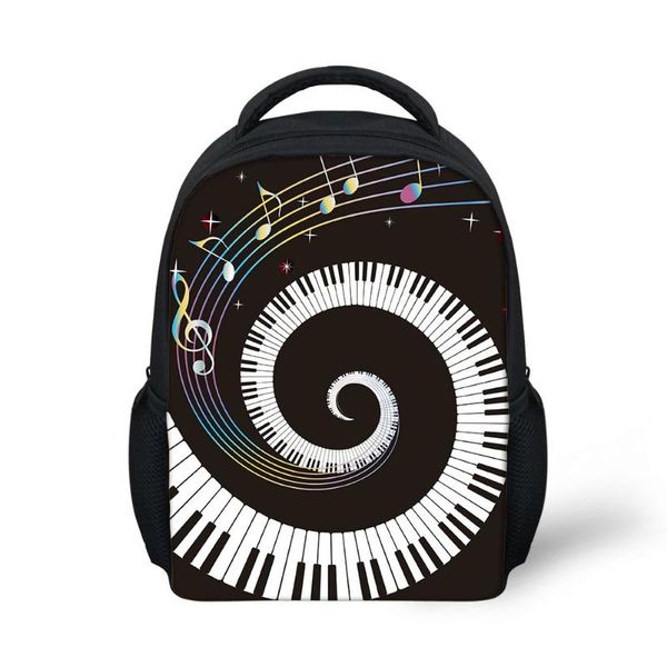 

small school bags for girls boys satchels mochila escolar 3d music piano notes backpack kindergarten kids bag