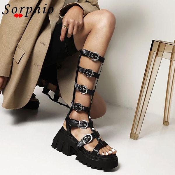 

dress shoes sorphio trendy female cool women platform wedges open toe leisure sandals vintage gladiator summer, Black