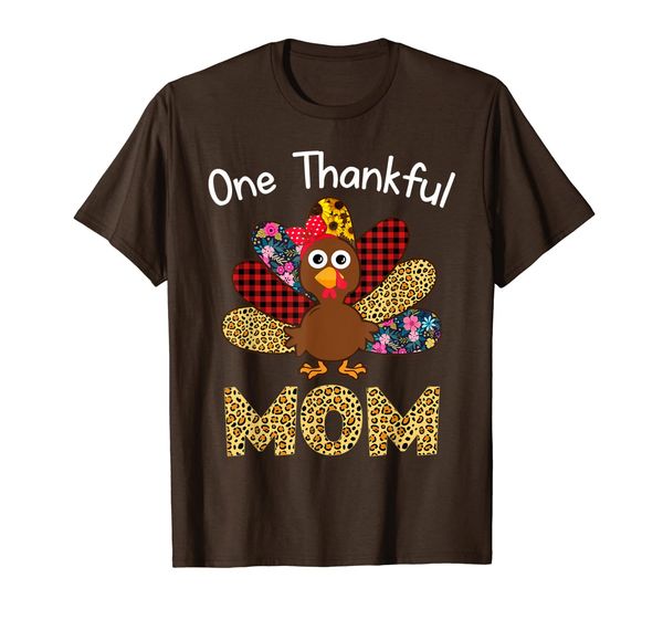

one thankful mom turkey thanksgiving matching family t-shirt, White;black