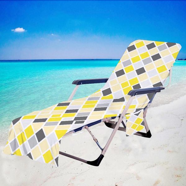 

chair covers portable beach long towel strap bed cover with pocket for summer outdoor pool lounger
