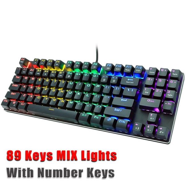 

keyboards latest 89 key wired gaming keyboard mechanical for deskcomputer pc gamer