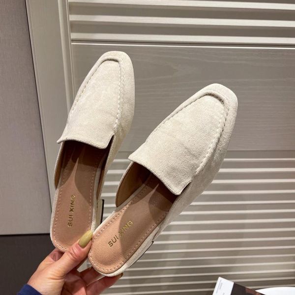 

slippers deat 2021 spring summer fashion casual cool lazy baotou half women's versatile net red muller shoes sl223, Black