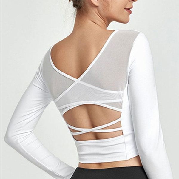 

yoga outfits salspor gym shirt women fake 2pcs sport black white fitness running sports sweatshirt long sleeve sportswear, White;red