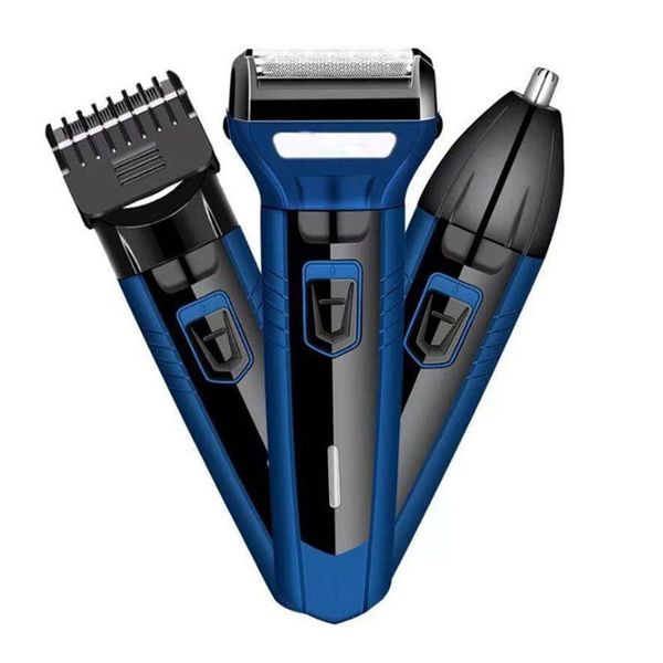 

cordless electric shavers hair clippers, rechargeable nose trimmer for men wet dry men, waterproof 3 in 1 clippers