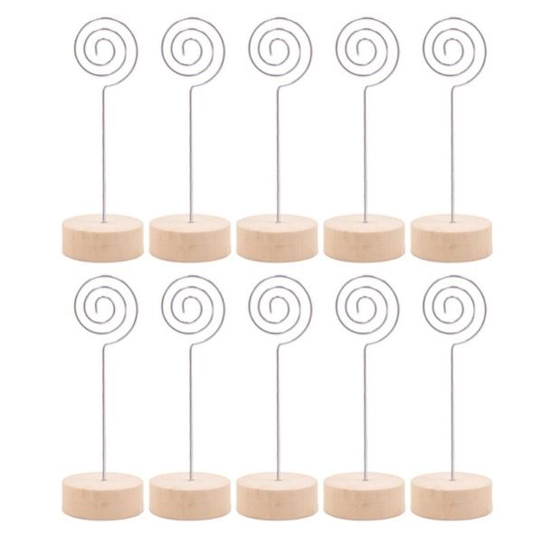 

party decoration 10pcs iron business card message bar postcard valentine's day note po wedding invitation number clip paper