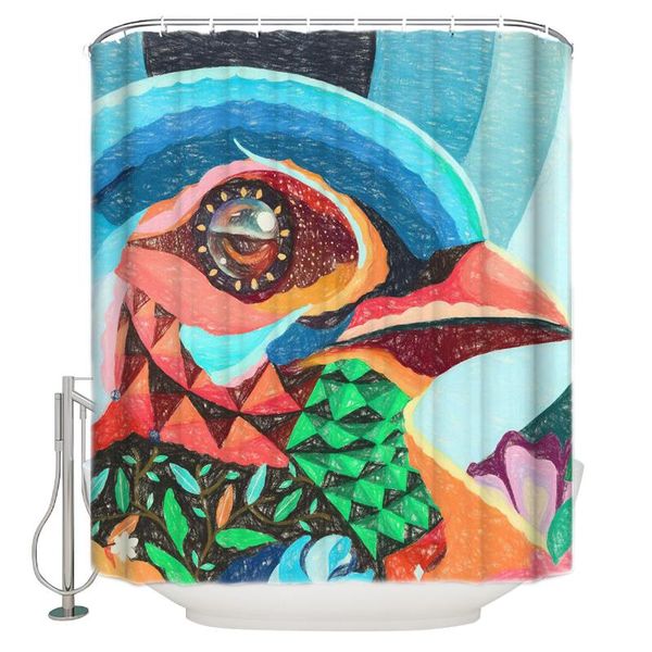 

shower curtains doodle bird geometric curtain waterproof polyester bath