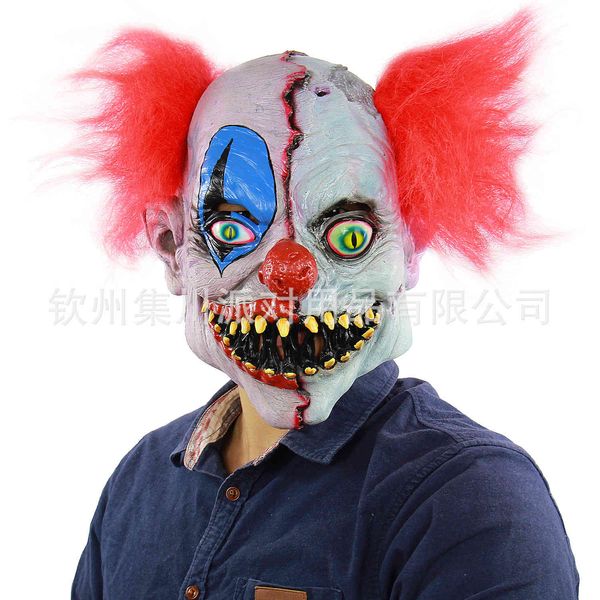 

mask digital clown halloween latex horror red nose