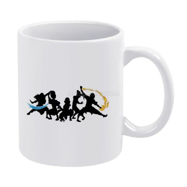 Tazze The Gaang White Mug Stampa di buona qualità 11 Oz Coffee Cup Last Airbender Aang Legend Of Katar