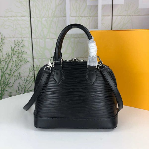 

2021 women's alma bb handbag real leather shell shoulder tote handle bag