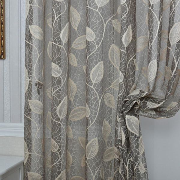 

beautiful curtain rustic leaf tulle curtains for living room window sheer the bedroom kitchen drapes roman blinds &