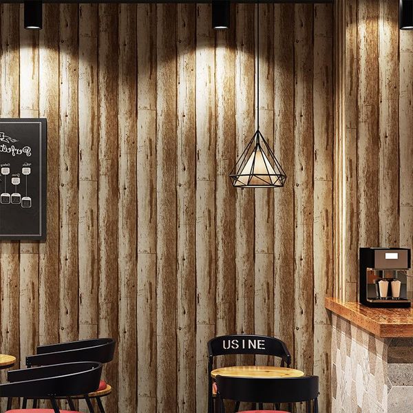 

wallpapers 3d chinese nostalgic antique wood pattern wallpaper clothing store restaurant b & personalized log color