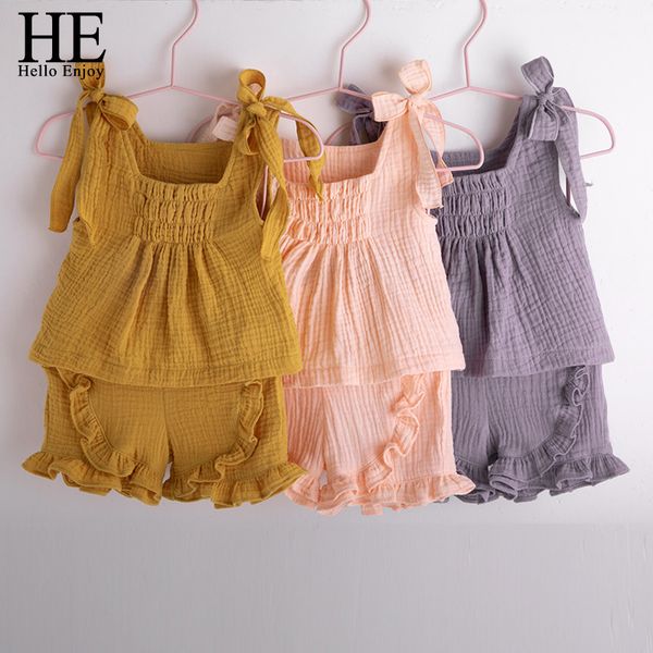 

jumpsuits summer new fashion clothes girls solid color vest + short skirt 2pcs kids girl clothing kid 8lb9, Blue