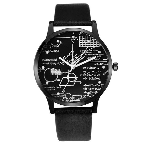 

wristwatches miler watches men fashion geometric mathematics pattern casual sports leather relogio masculino montre homme, Slivery;brown