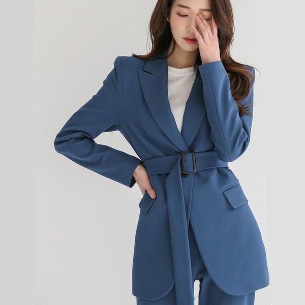 

women's two piece pants size -5xl elegant female suits autumn and winter high-quality ladies jackets two-piece slim trousers, White