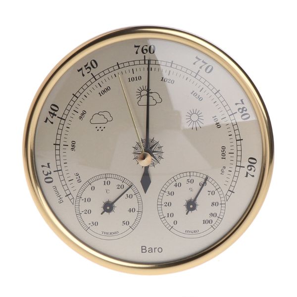 

wall mounted household barometer thermometer hygrometer weather station hanging drop ship