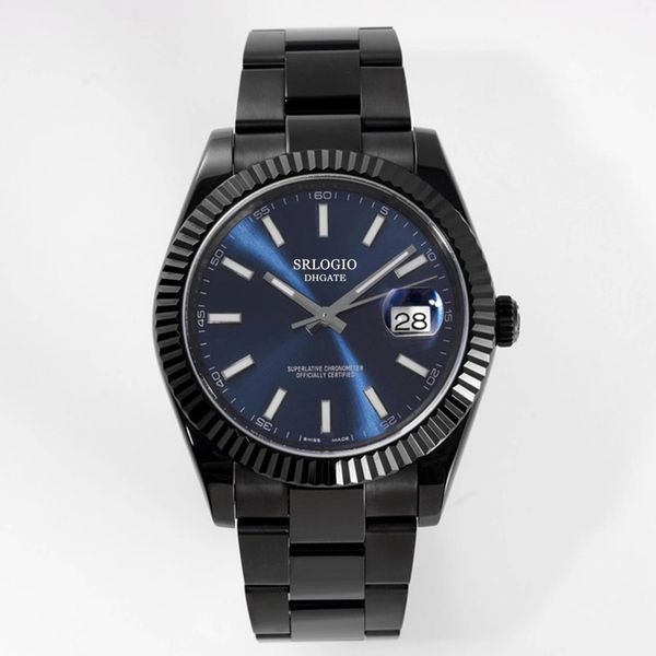 

mens watch automatic mechanical watches 41mm sapphire mirror waterproof fashion business wristwatches montre de luxe gifts, Slivery;brown