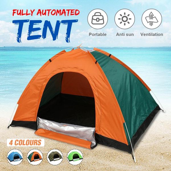 

foldable tents automatic single-door waterproof quick-opening outdoor travel camping tent beach sun shelter 4 colors and shelters