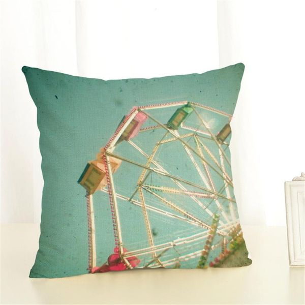 

cotton linen pillow amusement park series sofa home big cushion cushion/decorative