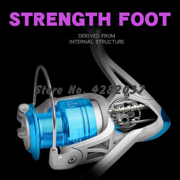 

carp fishing reel 5kg max drag 1000-6000 series zinc alloy spinning baitcasting saltwater accessories reels