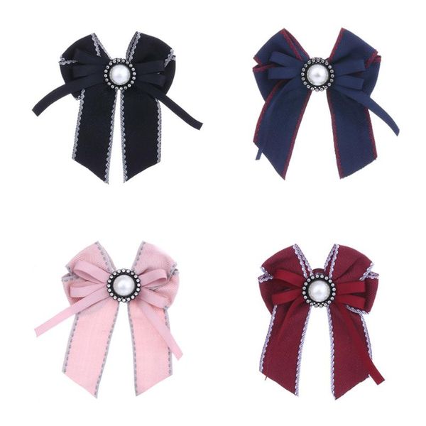 

cravat female white shirt ties pin brooch dress bow tie professional wear pins necktie school uniform ribbon bowtie accessories neck, Blue;purple